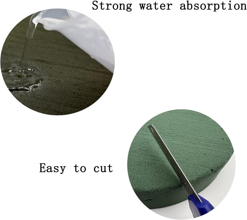 MYYZMY 5 Pcs Floral Foam, 4.7 Inch Dry Wet Floral Foam Bricks Round for Artificial Flowers - Image 4